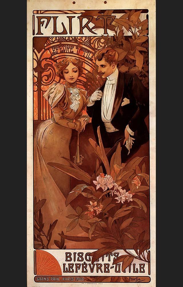 Alphonse Maria Mucha Flirt