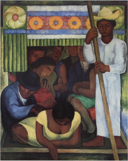 Diego Rivera The Flowered Canoe Painting | Best Paintings For Sale