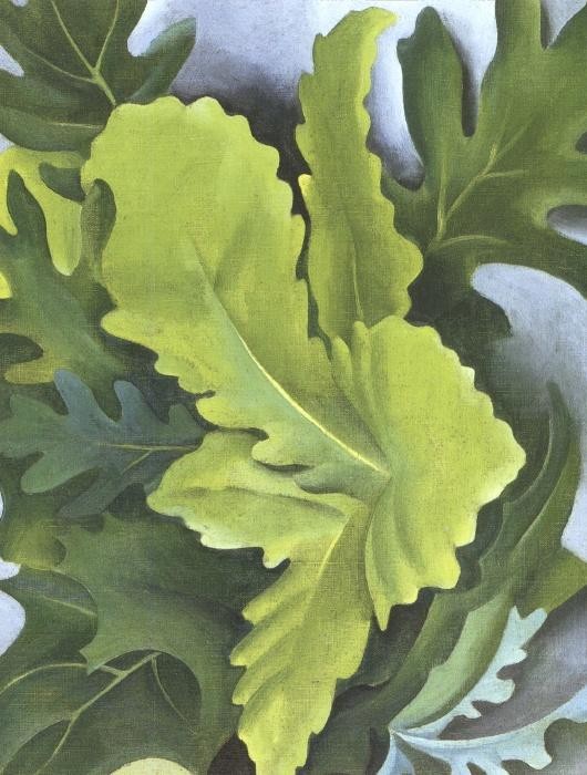 Georgia O'Keeffe Green Oak Leaves Painting | Best Paintings For Sale