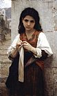 William Bouguereau Tricoteuse painting