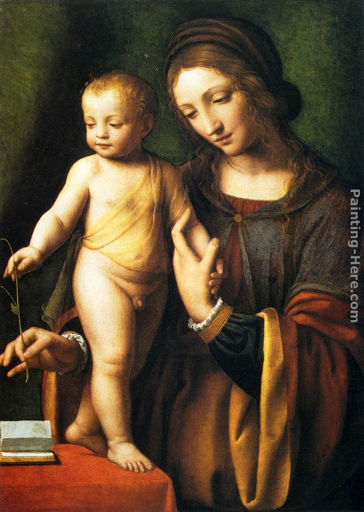 Bernardino Luini The Virgin And Child With A Columbine Painting | Best ...