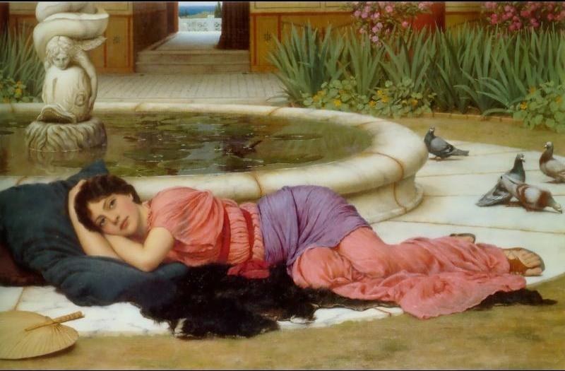 John William Godward A Cool Retreat