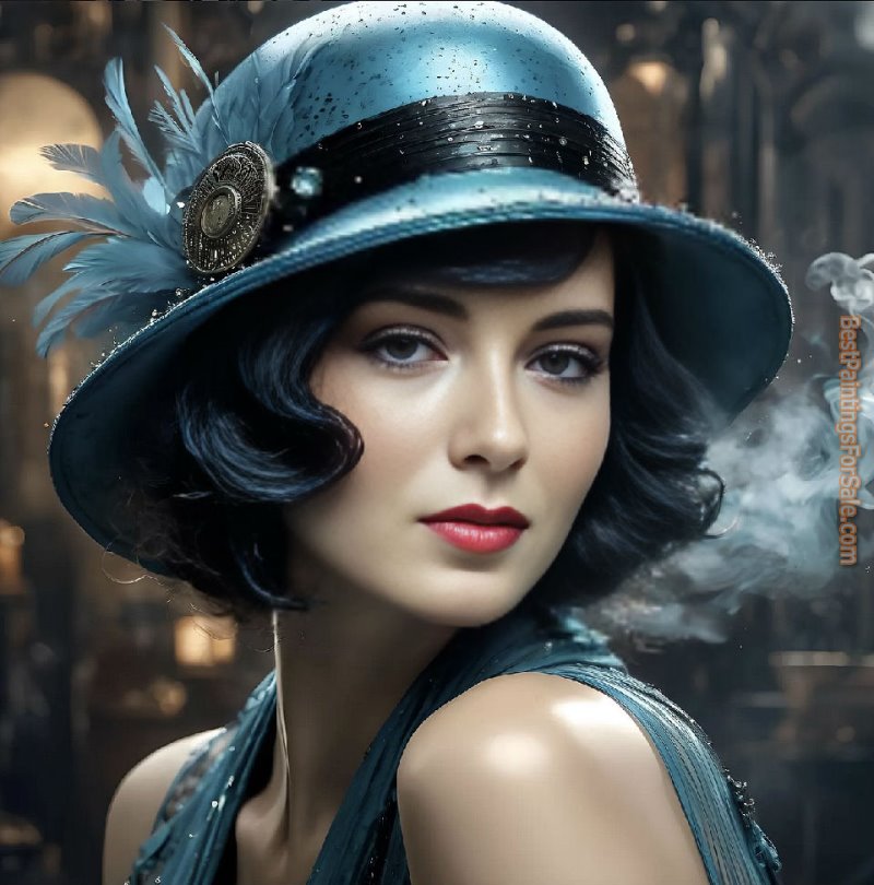 2012 Art Deco Blue painting