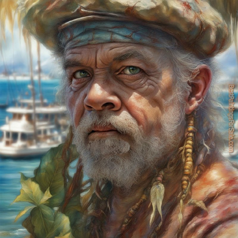 2012 The Old Man of Lahaina Harbor painting