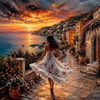2012 Walking The Amalfi Coast painting